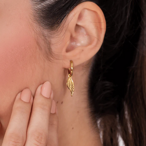 Pendientes de Alas de Ángel Chapados en Oro de 18K