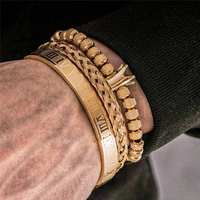 Pulsera Roman King Chapada en Oro de 18K
