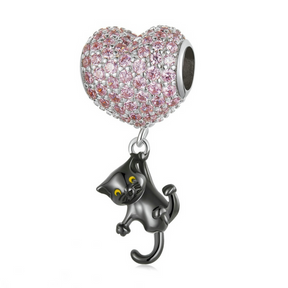 Charm Gatito Colgante - Plata 925
